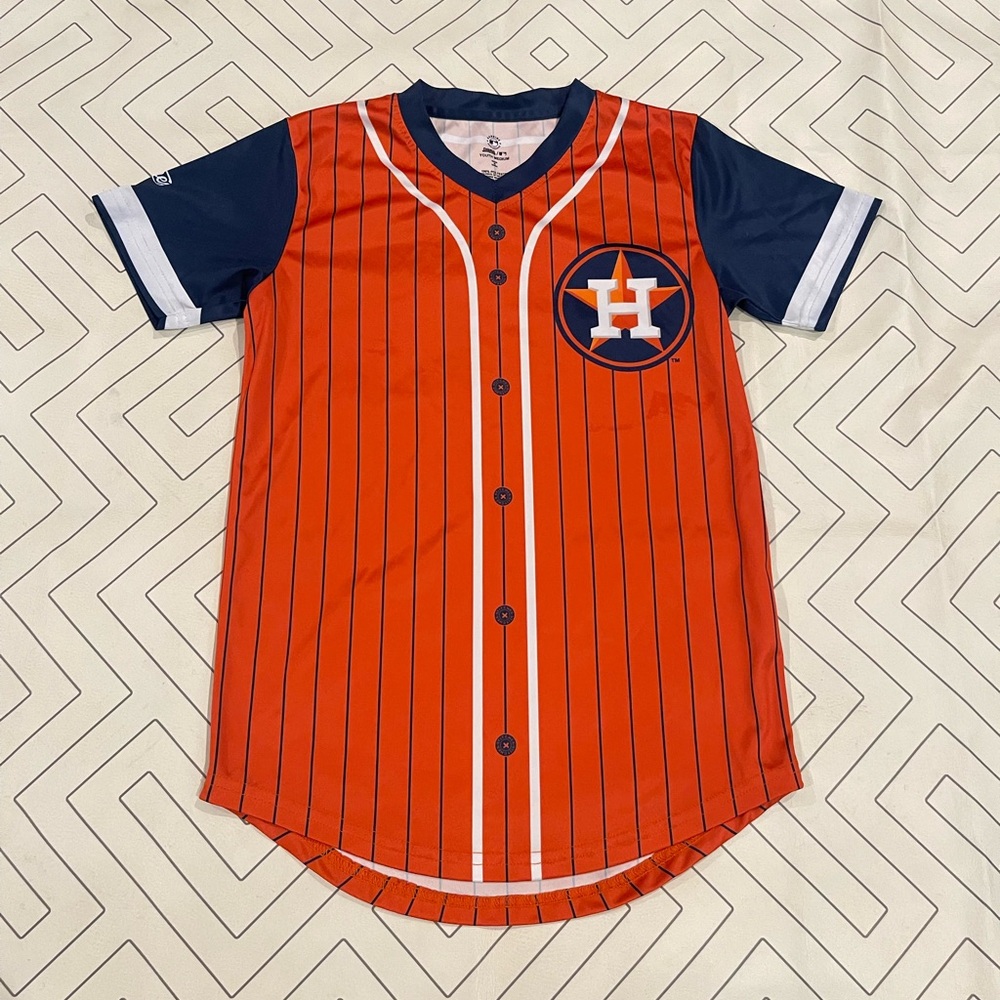 Stitches Houston Astros Faux Jersey Top